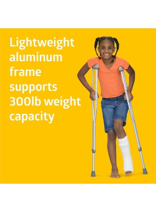 Bukela Underarm Crutches, Forearm Crutches, Height Adjustable, Lightweight Aluminum Alloy Forearm Crutches With Soft Padding, Foldable, Suitable For The Elderly And Disabled, Non-Slip Crutches, 1 Pair - Image 3